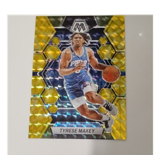 2022-23 Panini Mosaic Tyrese Maxey #89 Reactive Yellow Philadelphia 76ers
