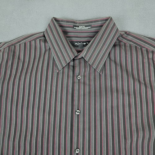 AXIST Hombre Manga Larga Calce Ajustado Multicolor Rayas XL 17.5 36/37 Mezcla Algodón - Imagen 4 de 11