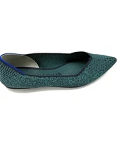 Rothy's The Point Flats Slip On Pointed Toe Casual Shoes Green Size 8.5 /39 Wide