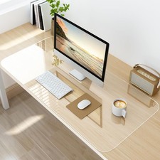 NATRKE Clear Desk Mat Pad, 35.4" X 15.7" Large Transparent Desk Protector, 1.5mm
