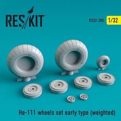 ResKit RS32-0285 - 1:32 He-111 wheels set early type (weighted)