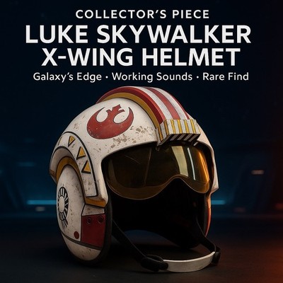 Disney Parks Galaxy s Edge Luke Skywalker X-Wing Pilot Helmet Working Sound Rare