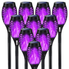 10Pack Purple Solar Halloween Lights for Halloween Decorations Outdoor