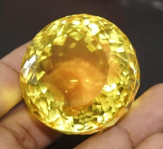 500 Ct Certified Yellow Huge Citrine Natural Brazilian Round Cut Loose Gemstone
