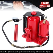 20 Ton Air Hydraulic Bottle Jack W Manual Hand Pump Automotive For Car Repair