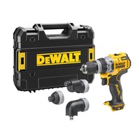 Dewalt Akku-Bohrschrauber DCD703NT, 12 Volt Ohen Akku Und LadegeräT + 4 KöPfe