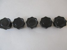 5x Daka Ware Control KNOB Set Screw 1/4 Shaft Dial 1-1/8" Dia Bakelite HAM #2200