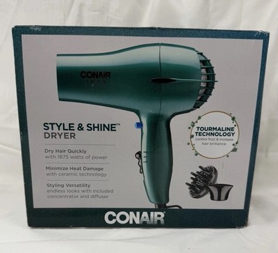 CONAIR Style & Shine 1875-Watt Hair Dryer - Teal