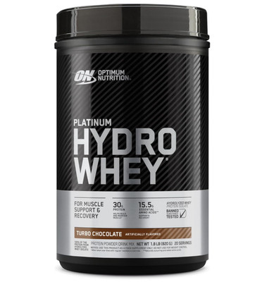 Optimum Nutrition Platinum Hydrowhey Protein Powder, Turbo Chocolate, 20 Serving
