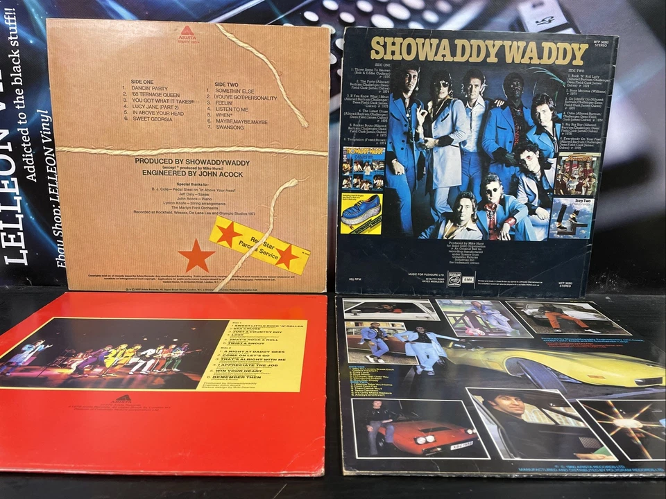 4x Showaddywaddy LP Job Lot Album Vinyl Record Rock Roll Red Star Crepes Bright - Imagem 2 de 4