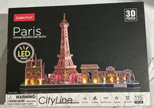 CubicFun LED Paris CityLine L525H Architecture Model 3D Puzzle 115 Pieces