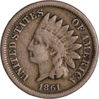 1861 US Indian Head Cent - VG Condition