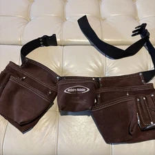McGuire Nicholas Carpenter Tool Belt Leather Pouches Contractor Nail Apron