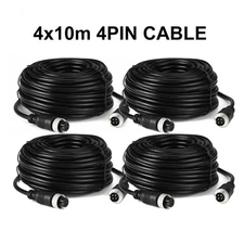4x10M 4Pin Video Extension Cable Wire For Bus Truck Reversing Rear View Camera