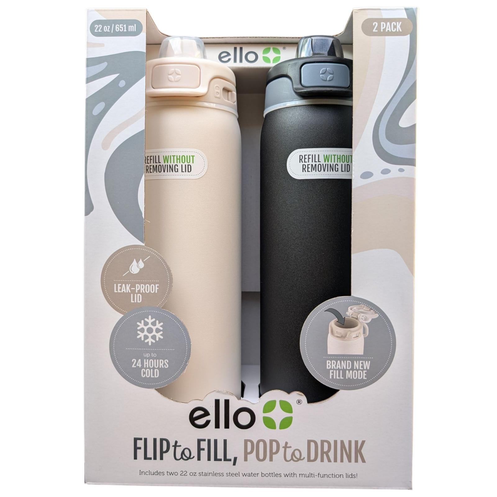 S Pop & Fill 22oz Charcoal & Dunes