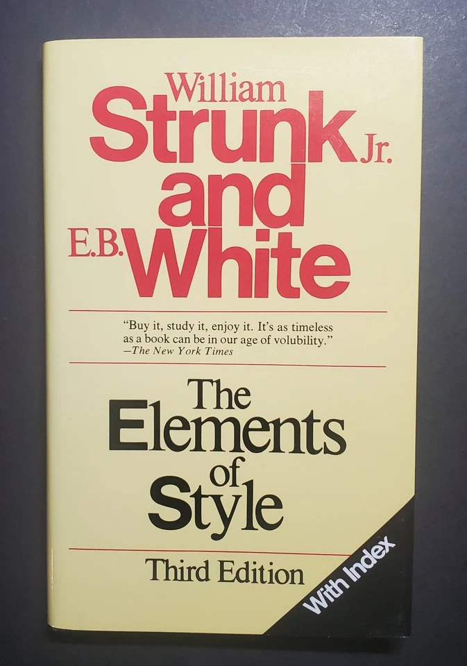 Vintage Strunk & White The Elements of Style, Third Edition (1979 Hardcover) - Image 3 of 4