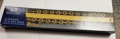 Stafford Automatic Tie Belt Rack 24 New In Box Vintage Holds 24 Ties & 8 Belts
