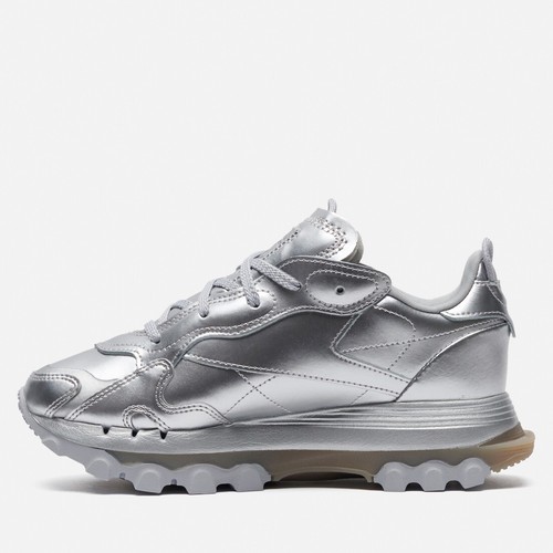Reebok Classic Leather x Cardi B GW2632 Womens US 7 Silver Running Shoes GBNC559 - 第 9/12 張圖片