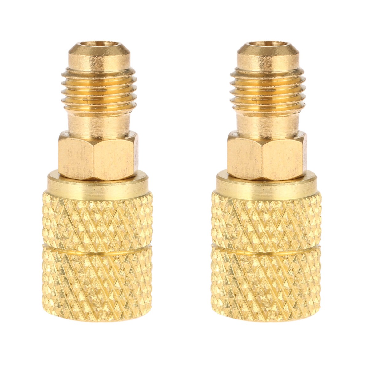 2Pcs Swivel Adapter Mini Split HVAC System 1/4 Male SAE to 5/16 