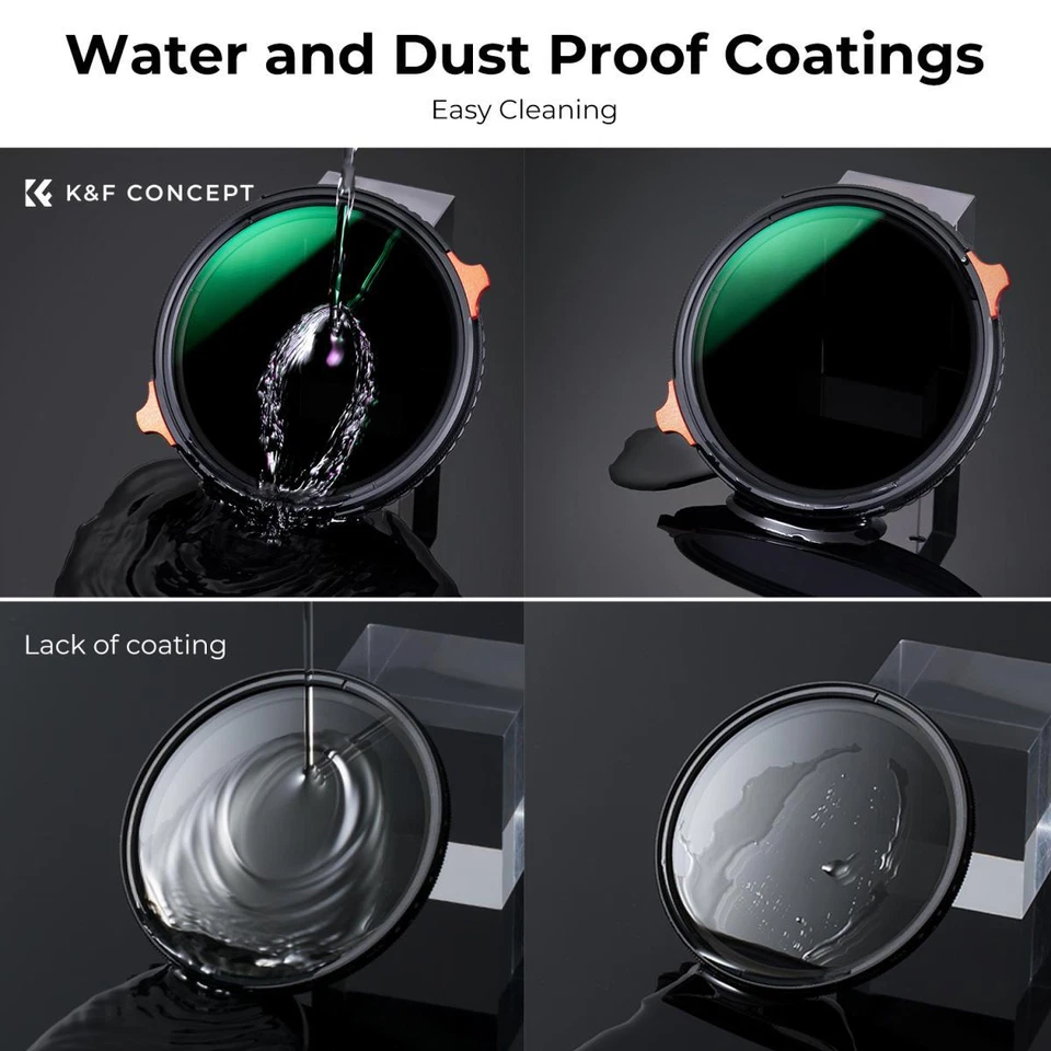 K&F Concept Lens Filter ND4-64 + CPL 67mm 77mm 82mm NANO X Neutral Density  - Image 2 of 4