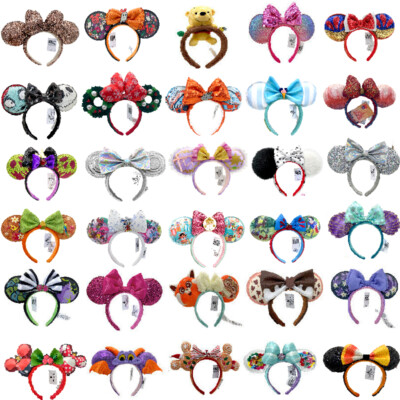 Disney Parks Loungefly Mickey Mouse Anna Frozen Cinderella 2024 Ears Headband