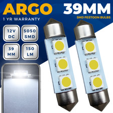 Fits Renault Clio MK2 239 C5W White Interior Courtesy Led Light Bulbs 1998-2005