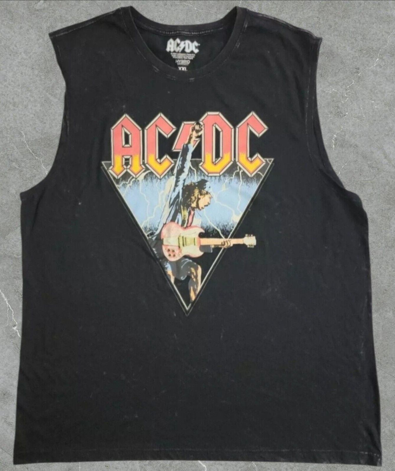 AC/DC Rock Band Workout Black Tank Top Muscle Shirt Mens XXL NWT