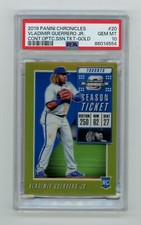 2019 Panini Chronicles Cont Optic #20 Vladimir Guerrero Jr Gold /10 RC PSA 10