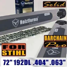 Holzfforma 72inch" .404" .063" 192DL Guide Bar Chain For Stihl 088 MS880 070 090