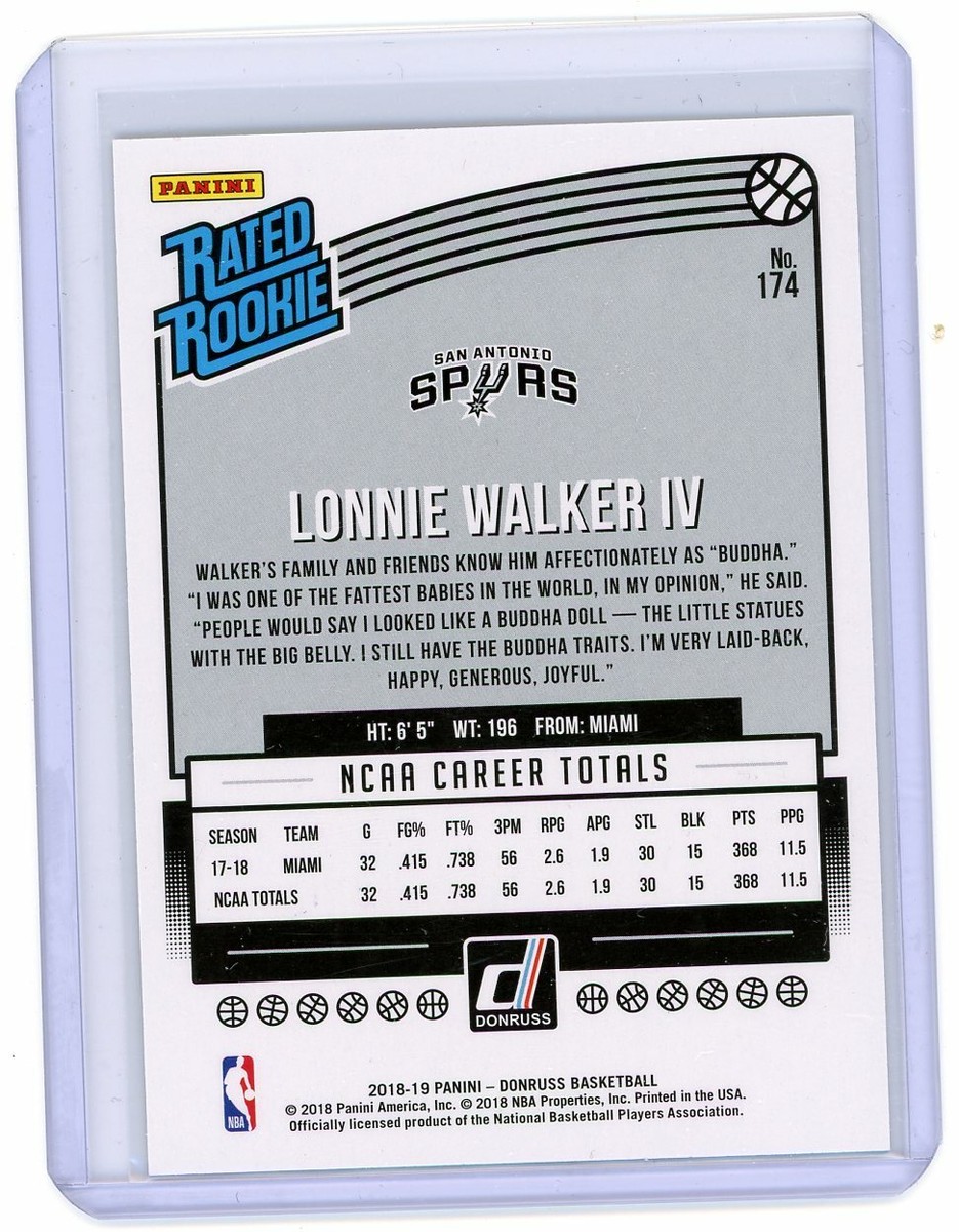 2018-19 Donruss Basketball Yellow Lazer Rookie #174 Lonnie Walker