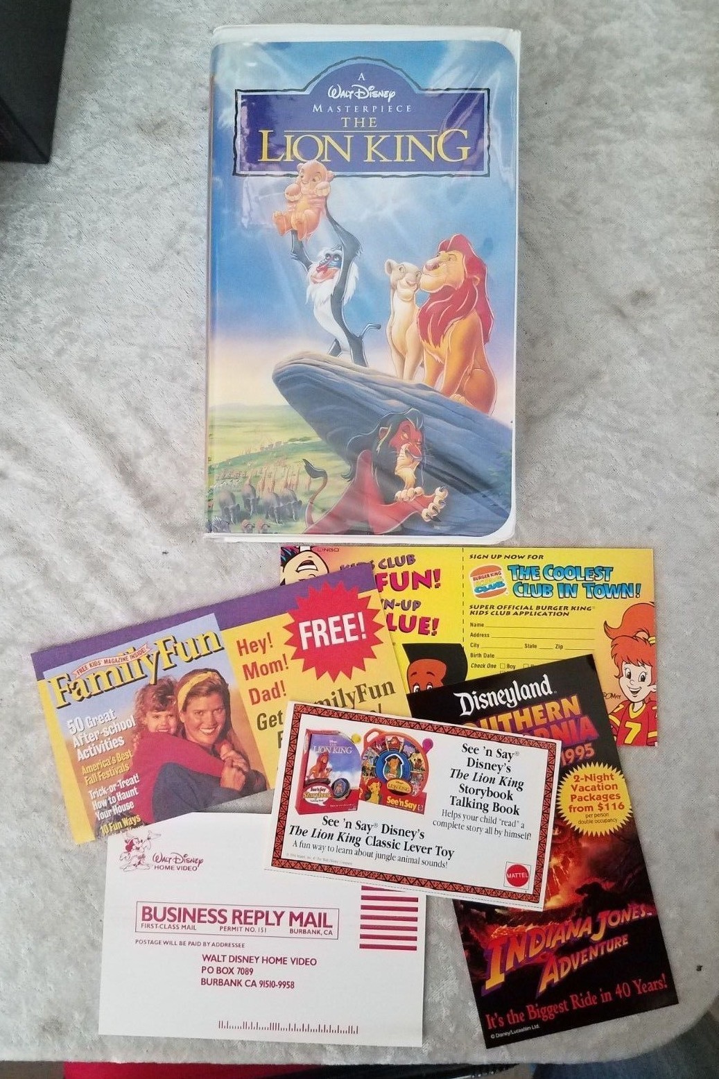 Disney's The Lion King VHS Tape 29771 with all Inserts eBay