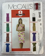 Mccalls 3548 Womens Sizes 8 - 14 Vintage 2002 One Easy Pattern New Open Envelope