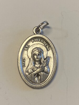 Saint Philomena Silvertone Medal, New #MD-005