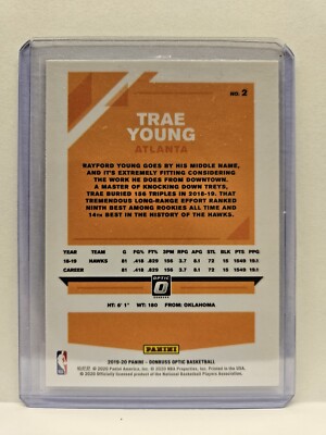 2019-20 Panini Donruss Optic Trae Young Fanatics Wave Prizm #2 | eBay