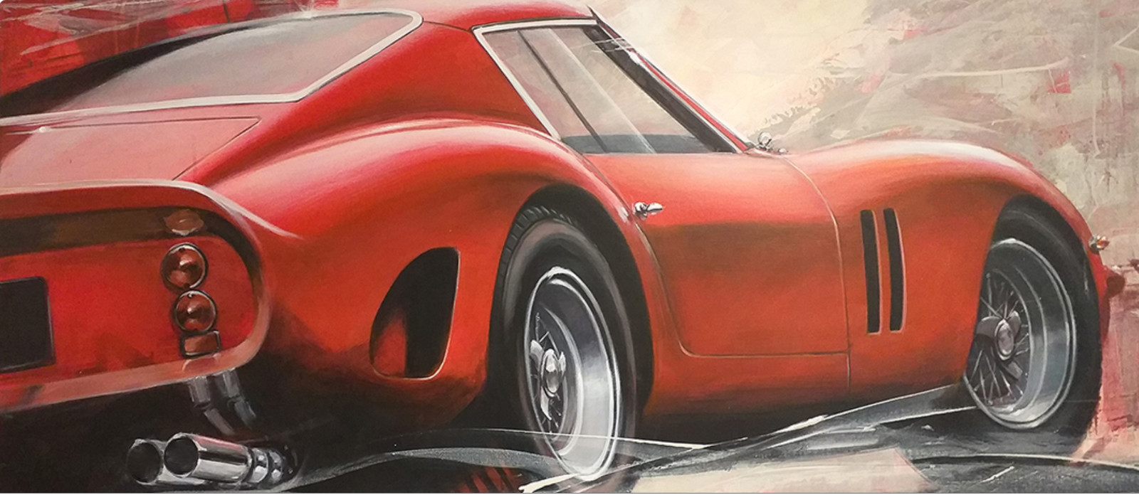 Ferrari Race Car w/Spoke Wheel Rims & V12 Engine/Metal Body LARGE1:12SCALE MODEL