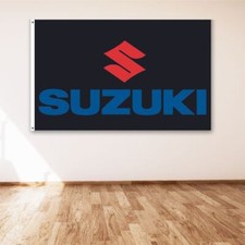 Suzuki Motorcycle 3x5 ft Banner Motocross Bike Racing Show Sign Flag