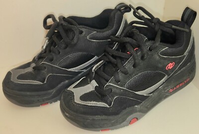 Heelys Rapid Roller Skates Sneakers #7231 Black/ Charcoal Red