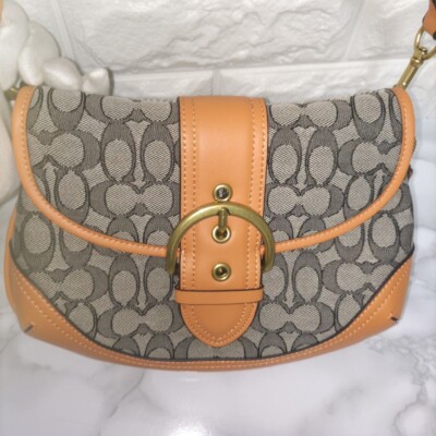 COACH Soho Bag Signature Jacquard Shoulder Bag CJ814 Sun COACH Soho Bag Signature Jacquard Shoulder Bag CJ814 Sun
