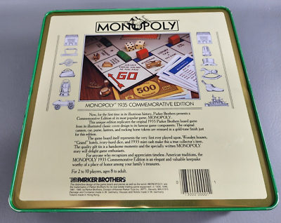 Monopoly 1935 Commemorative Edition Tin New Parker Brothers