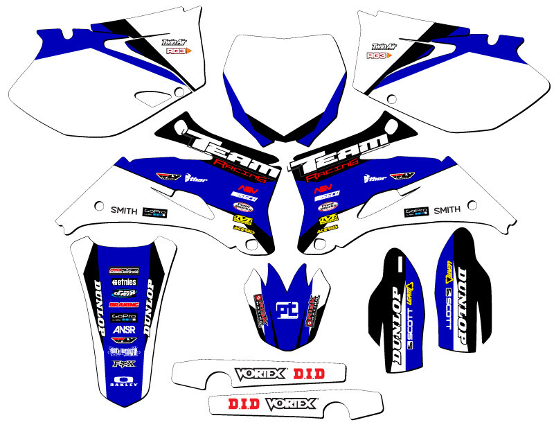 2008-2009 YAMAHA YZ 250F 450F GRAPHICS KIT DECALS 250 450 F DECO