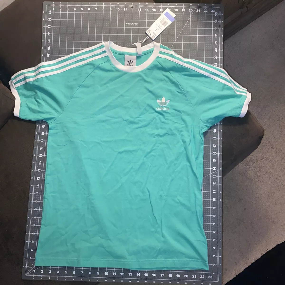 adidas 3 stripe tee green