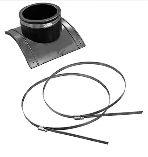 JONES STEPHENS 4" Plastic 12" Clay Saddle Flexible PVC Saddle Tee Fitting SCH 40 - Picture 1 of 5