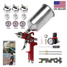 Professional HVLP Air Paint Spray Gun For Painting Houses Cars Steel Adjustable