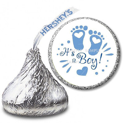 108 Its a Boy Baby Feet Baby Shower Favors Hershey Kiss Labels Kiss Stickers