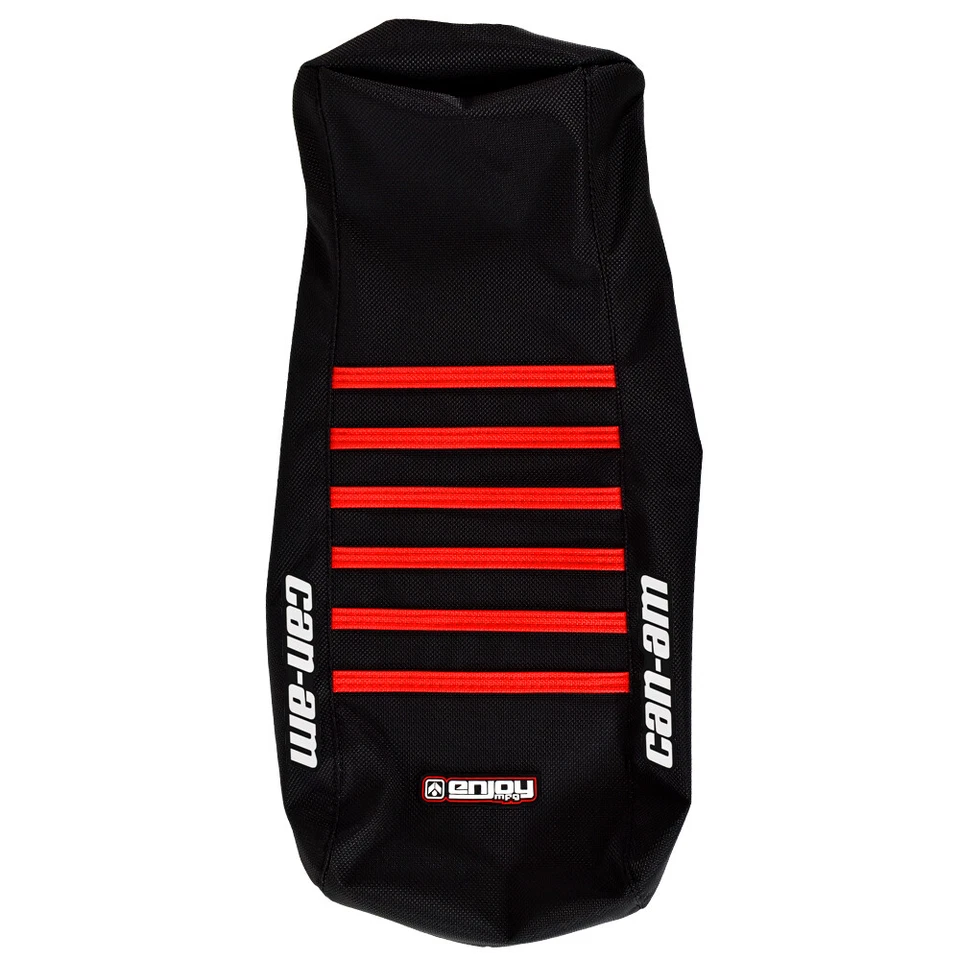 Cubierta de asiento con pinza Can Am Renegade GEN 2 2012 -2022 NEGRA - COSTILLAS ROJAS #294 Foto 4 de 4