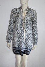 ZARA 🤍 Tunika Bluse aus Seide Blau INT S