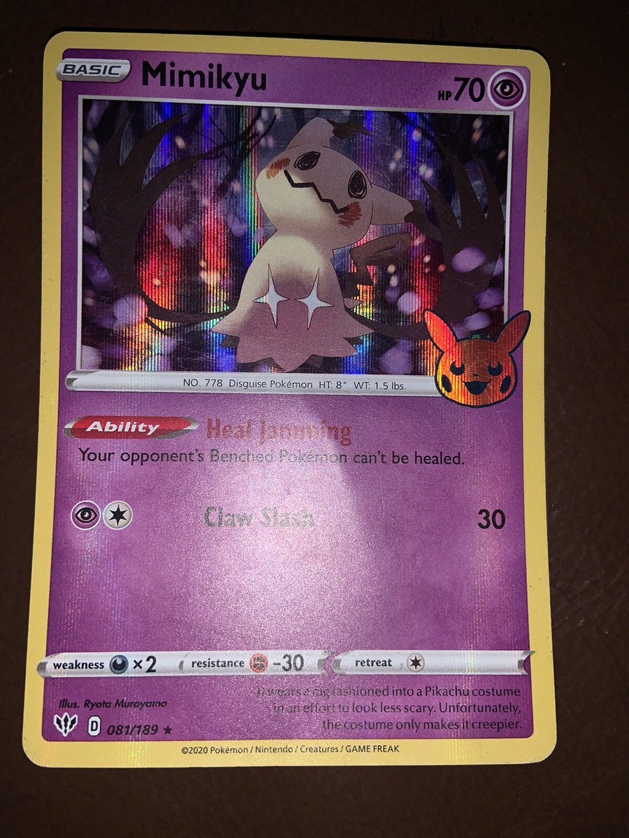 Pokémon TCG Mimikyu Promo (Trick or Trade Halloween) 081/189 | eBay