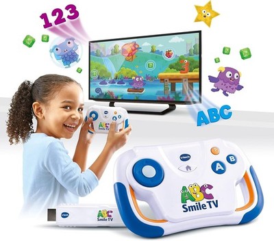 Vtech ABC Smile TV - Kabellose Lernkonsole mit HDMI Stick für TV