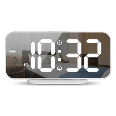 Digital Alarm Clock for Bedrooms - Large LED Display, Dual Alarm, Snooze, 3-L...