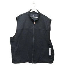 Saddlebred Men’s 2X Black Fleece Quilted Vest Big & Tall Comfort Flex New